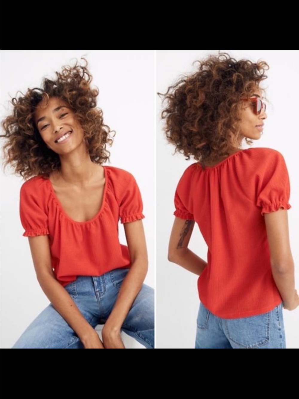 Madewell Texture & Thread Peasant Top
